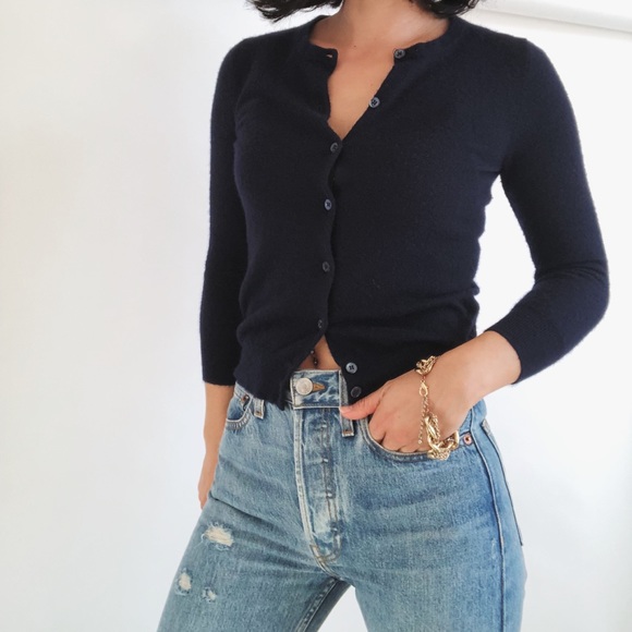 j crew cropped cardigan